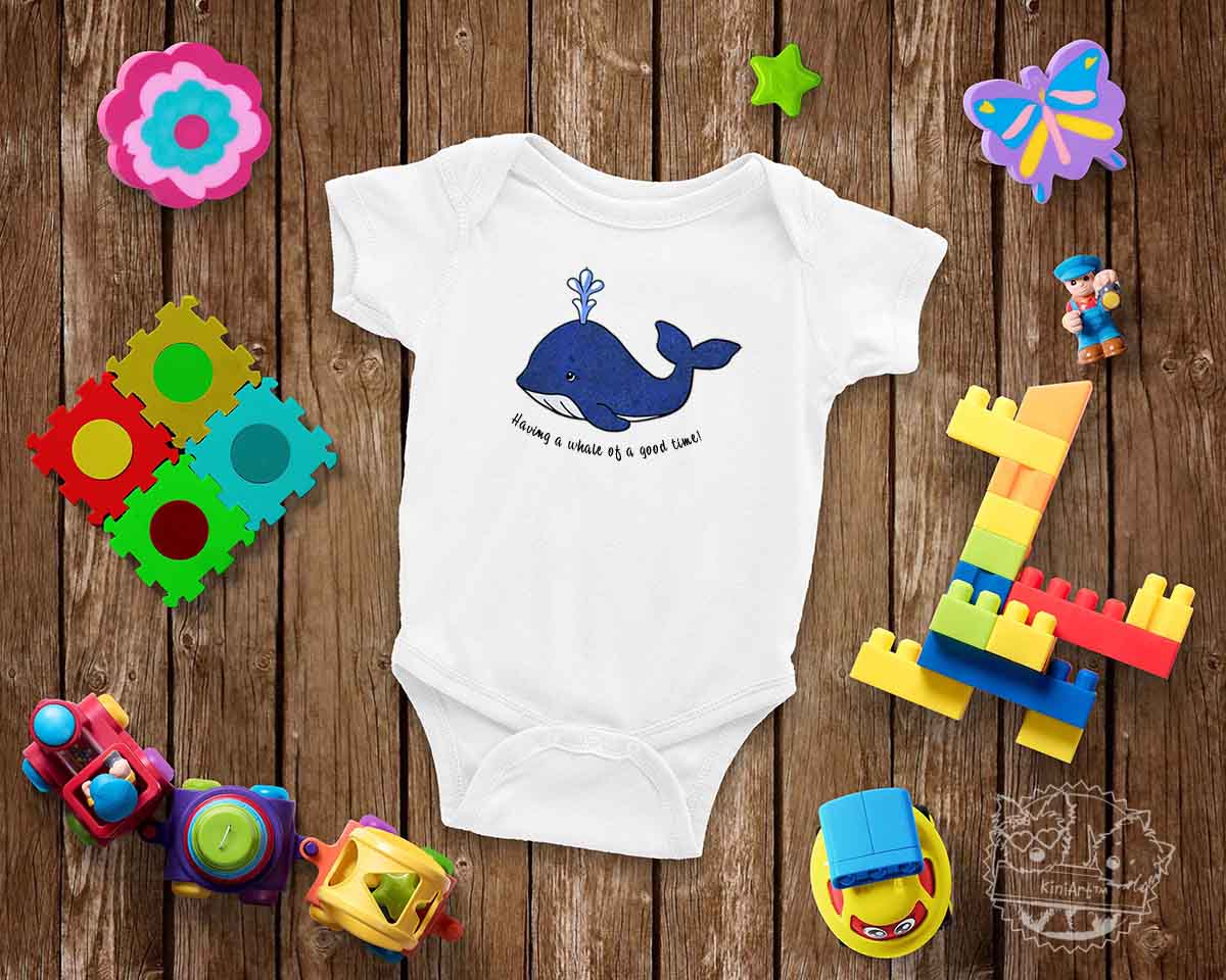 KiniArt Baby Clothes Whale