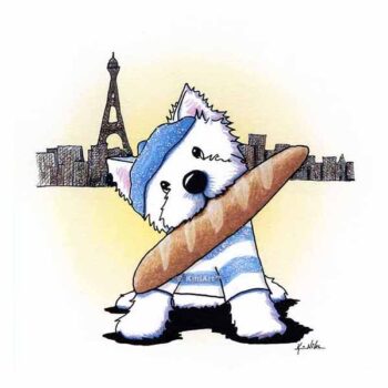 Paris Westie Embellished Print