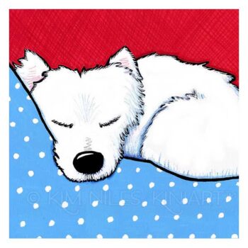 KiniArt Westie Dog Tired