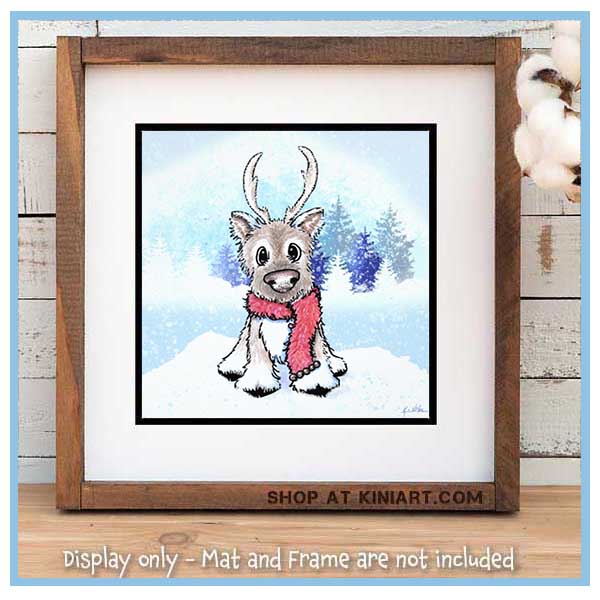 KiniArt Reindeer mock display