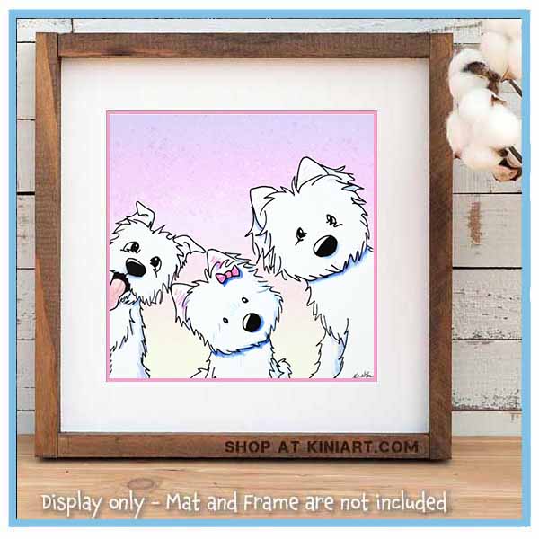 Westie Sunset Trio Print