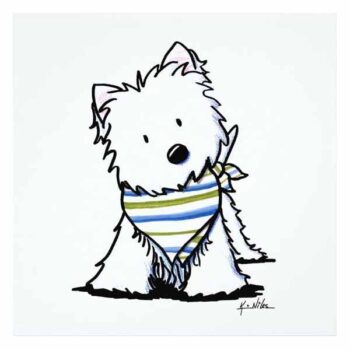 KiniArt Westie In Scarf