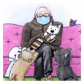 Bernie Warm Fuzzies print