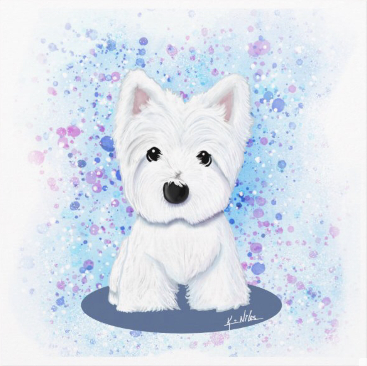 English Picture Print West Highland Terrier Dog Art 