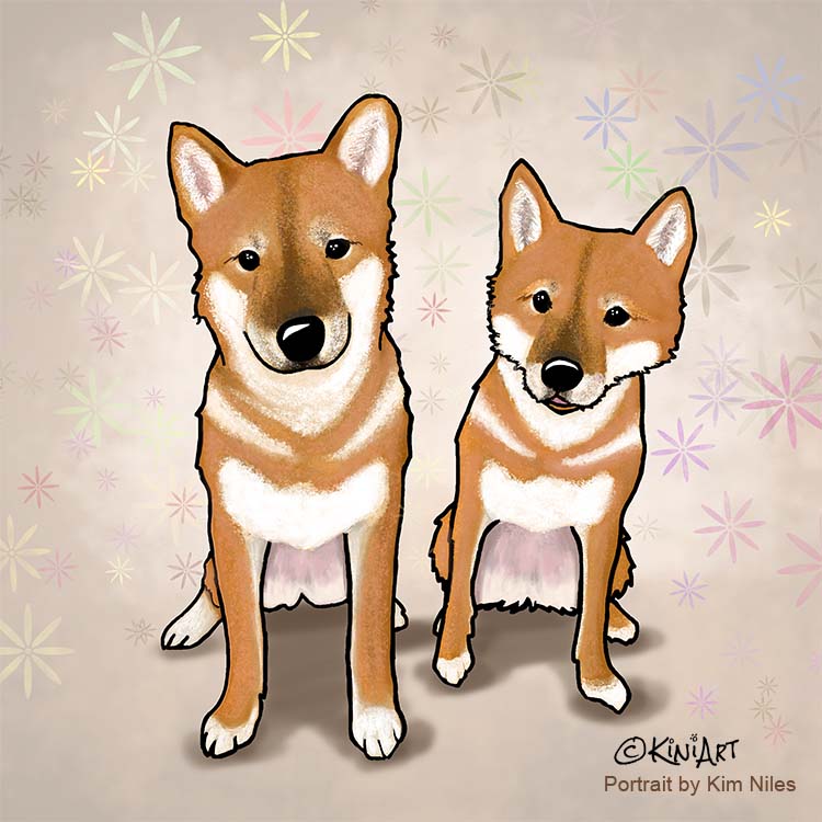 KiniArt digital pet portrait