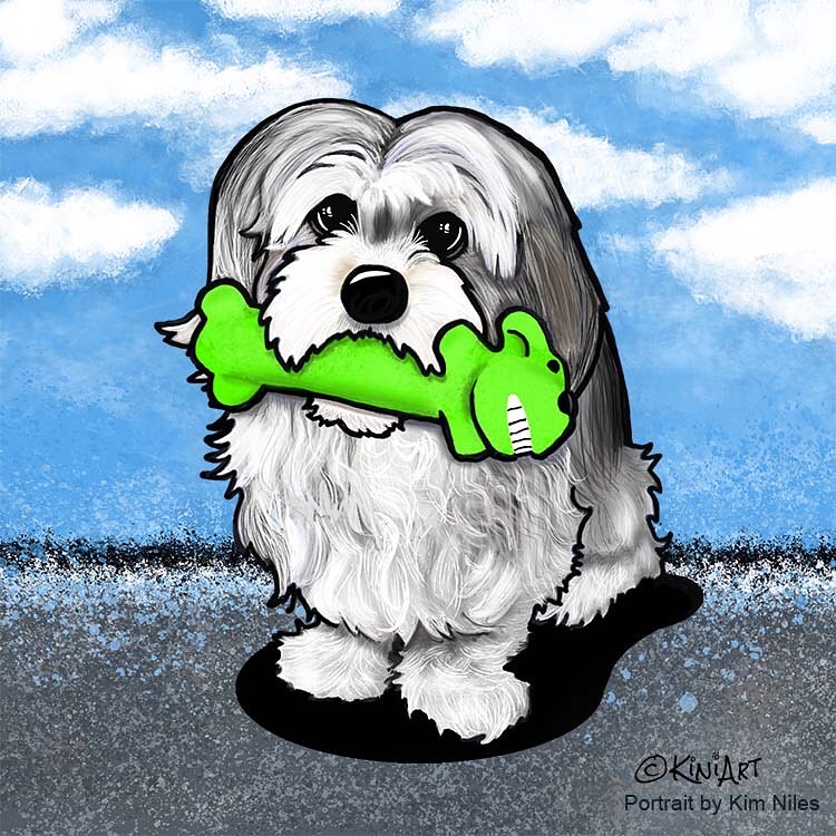 KiniArt digital pet portrait