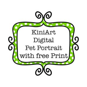 KiniArt Pet Portrait with Print