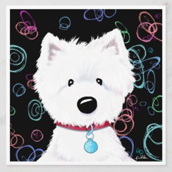 Westie digital painting by Kim Niles