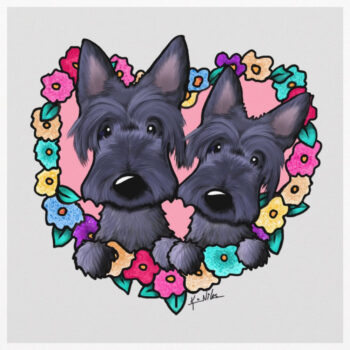 KiniArt Scottish terrier dog art by Kim Niles.