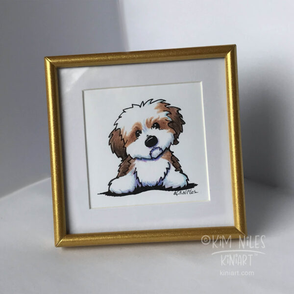 Framed KiniArt Havanese Art by Kim Niles