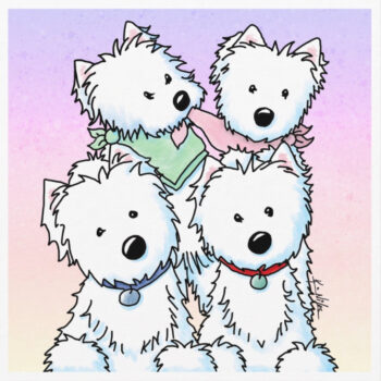 Westie Quad art print