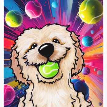 DoodleMoji Goldendoodle art print