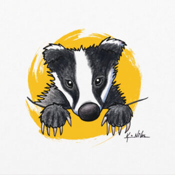 Badger art print