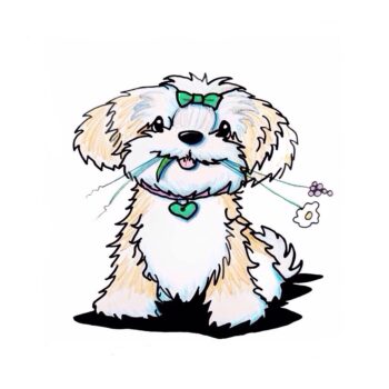 Shih tzu Dog art by Kim Niles
